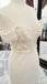 Beautiful Off Shoulder Short Sleeve Side Slit Gogeous Long Wedding Dress with Long Train, WG626 - Wish Gown