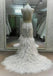 Affordable High Neck Sleeves Mermaid Open Back Lace Charming Long Wedding Dress, WG632 - Wish Gown