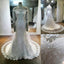 Long Sleeves Straight Neck Charming Lace Beaded Stunning Inexpensive Long Bridal Wedding Dress, WG635