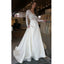 Affordable Long Sleeves Ivory Lace V Neck Elegant Cheap Long Wedding Dresses, WG668
