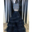 Black Shinning Beaded Top Inexpensive Evening Long Prom Dresses, WG730