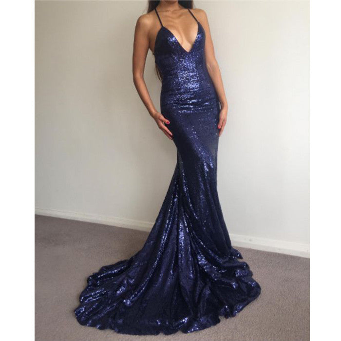 Sequin Sexy Mermaid Shinning High Quality Inexpensive Long Bridesmaid Prom Dress, WG751