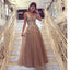 Elegant V Neck Applique Tulle Affordable Women Fashion Long Prom Dresses, WG775 - Wish Gown