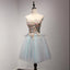 Beautiful Sweet Heart Light Blue Short Homecoming Dresses, WG803