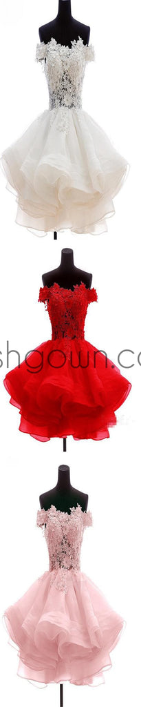 Lace off shoulder lovely unique casual homecoming dress, BD0085