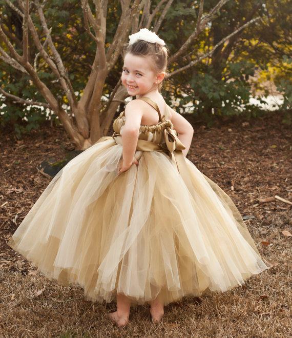 Brown Tulle Pixie Tutu Dresses, Popular Flower Girl Dresses, Free Cust