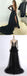 Long Lace Popular Side Split Sexy Black Long Sleeves Evening Prom Dresses, PD0013