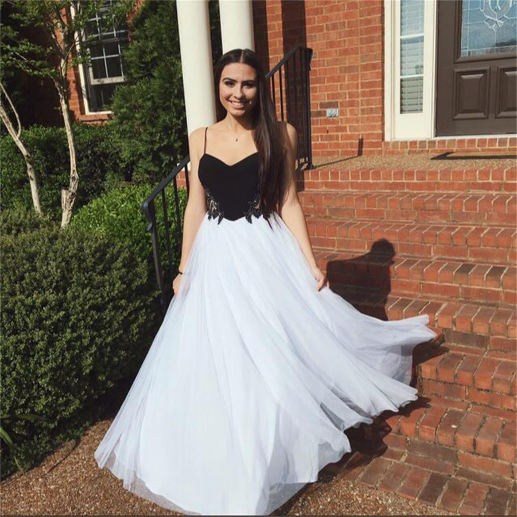 Long Prom Dresses, Spaghetti Straps Prom Dresses, Evening Prom Dress, Long Prom Dresses, Simple Prom Dresses, Tulle Prom Dresses, Prom Dresses, PD0068