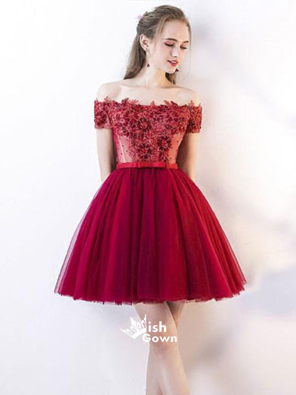 Popular rose red two pieces sparkly Crop Tops freshman for teens homecoming prom gown dress,BD00124
