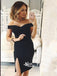 Sexy Simple Black Off Shoulder Tight Short Cocktail Homecoming Prom Party Dress, BD00137