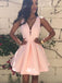Pink Simple Elegant A-line Freshman Homecoming Prom Gown Dress, BD0095