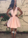 Pink Simple Elegant A-line Freshman Homecoming Prom Gown Dress, BD0095
