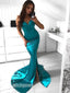 Sweetheart Side Slit Simple Mermaid Long Prom Dresses, MD1115