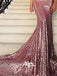 Sequin Sexy Sparkle Popular Mermaid Evening Backless Cheap Long Prom Dress, PD0131