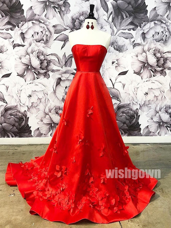 Red A-line Simple Cheap Long Prom Dresses PG1152 Wish Gown Red A-line Simple Cheap Long Prom Dresses PG1152 Wish Gown