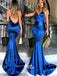Sexy Different Colors Spaghetti Strap Mermaid Backless Cheap Long Bridesmaid Prom Dresses, SG128