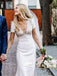 Elegant V-neck Short Sleeves Mermaid Wedding Dress WDH064