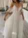Elegant Appliques Spaghetti Straps Tulle Wedding Dress WDH069