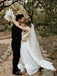 Elegant White Halter Split Long Wedding Dress, WDH073
