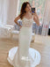 Sexy Lace Spaghetti Straps Mermaid Long Wedding Dress, WDH074