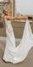 Elegant White V-back Lace Mermaid Long Wedding Dress, WDH076
