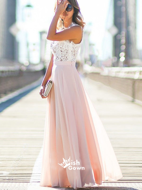 Cheap Long Blush Pink Bridesmaid Dresses Convertible Maxi Dress ARD191 –  SheerGirl