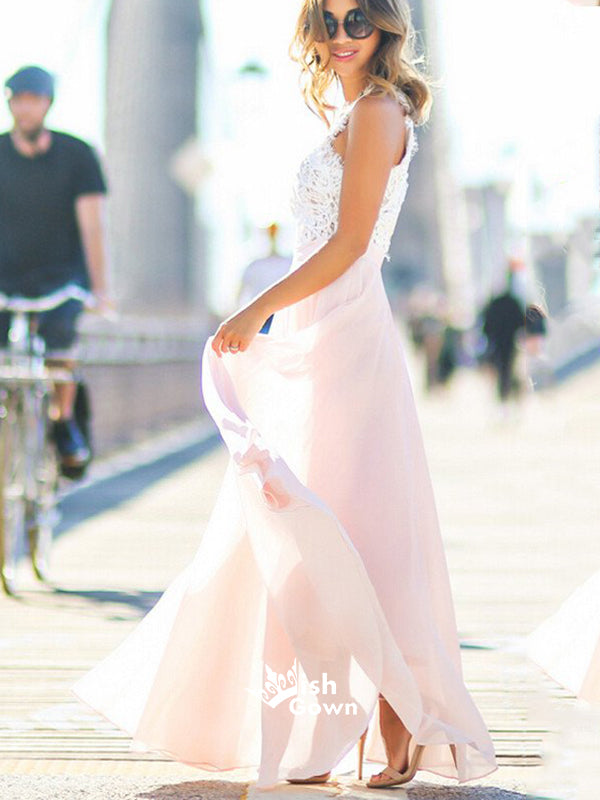 Online Junior Unique Long Prom Dress Light Blush Pink Chiffon Cheap Br Wish Gown Online Junior Unique Long Prom Dress Light Blush Pink Chiffon Cheap Br Wish Gown