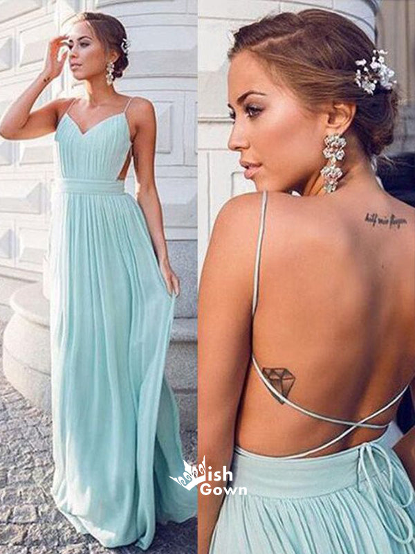 Cheap Simple Chiffon Open Back Cheap Tiffany Blue Prom Dress, Junior S Wish Gown Cheap Simple Chiffon Open Back Cheap Tiffany Blue Prom Dress, Junior S Wish Gown