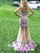 Unique Gorgeous Halter Open Back Pretty Long Prom Dresses, WG750