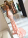 Spaghetti Strap Sweetheart Lace Top Mermaid Long Bridesmaids Prom Dresses, WG755