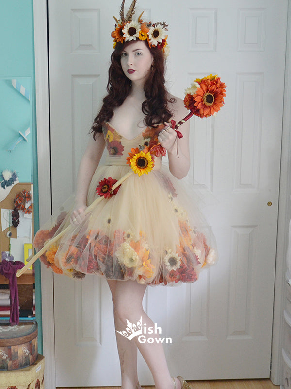 Unique Flowers Tulle Lovely Junior Short Graduation homecoming dress, WG815