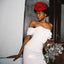 Chic White Off-shoulder Mermaid Long Wedding Dress, WGB002