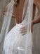 Bowknot Deep V-neck Spaghetti Strap Mermaid Dreaming Long Wedding Dress WGB003