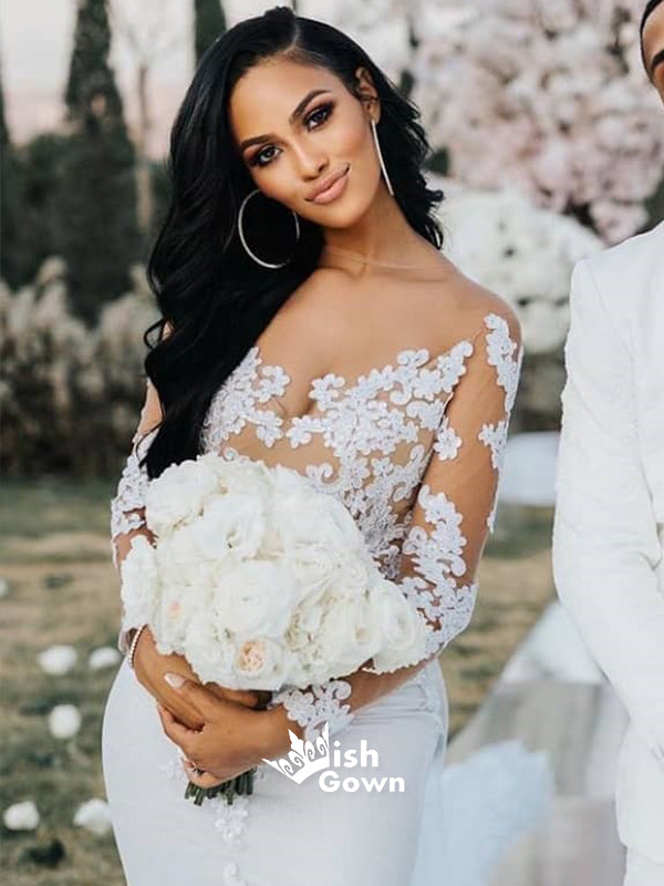 Always With Love Cream Tulle A-Line Lace Bridal Long Wedding Dresses, Wish Gown Always With Love Cream Tulle A-Line Lace Bridal Long Wedding Dresses, Wish Gown