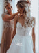 Shining Spaghetti Straps Beaded Appliqued A-line Tulle Wedding Dresses, WGB021