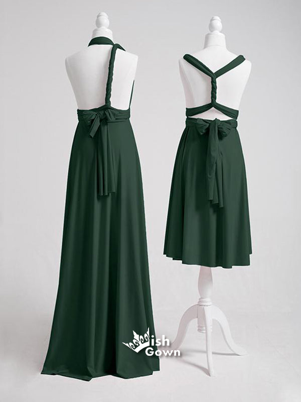 Emerald Green Bridesmaid Dress, Emerald Green Infinity Dress Prom