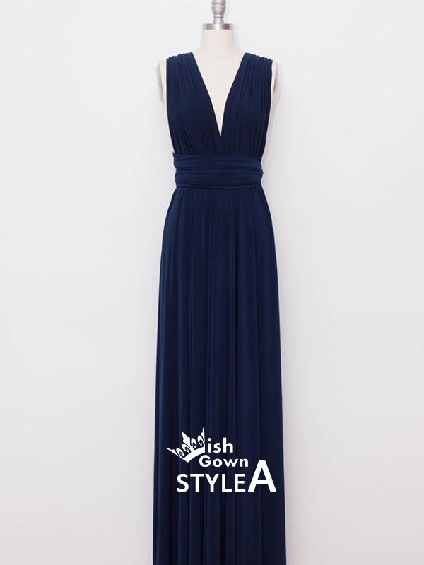 Burgundy Navy Blue Mismatched A-line Cheap Evening Party Long Bridesma Wish Gown Burgundy Navy Blue Mismatched A-line Cheap Evening Party Long Bridesma Wish Gown
