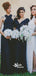 Burgundy Navy Blue Mismatched A-line Cheap Evening Party Long Bridesmaid Dress, WGM023