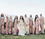 Mismatched Styles Pale Pink Soft Satin Spaghetti Straps Mermaid Long Bridesmaid Dresses, WGM097