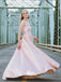 Hand-sewn Classic Beading Pale Pink Satin Long Prom Dresses WGP004
