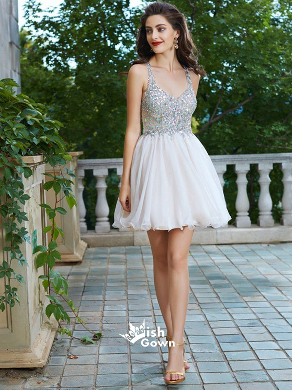 Princess Style Straps Rhinestone Short/Mini Chiffon Homecoming Dresses Wish Gown Princess Style Straps Rhinestone Short/Mini Chiffon Homecoming Dresses Wish Gown