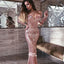 Sparkly Sequin Long Sleeves Off Shoulder Mermaid Long Prom Dresses, WGP108
