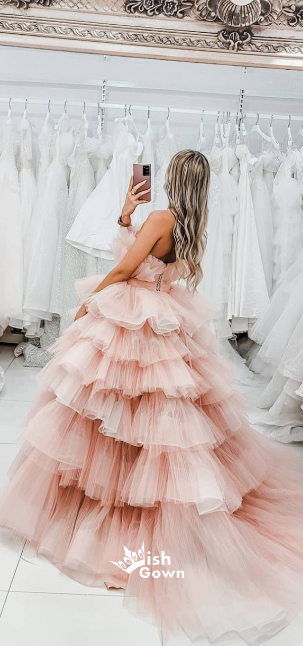 Pink Princess Thousand-layer Strapless Puffy Tulle Ball Gowns Prom Dre Wish Gown Pink Princess Thousand-layer Strapless Puffy Tulle Ball Gowns Prom Dre Wish Gown