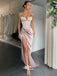 Sweetheart Straps Fishbone Bodycon Slits Mermaid Evening Gowns Prom Dresses , WGP139