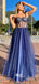 Sweetheart Lace-up Straps See Through A-line Tulle Sparkly Evening Gowns Prom Dresses , WGP159