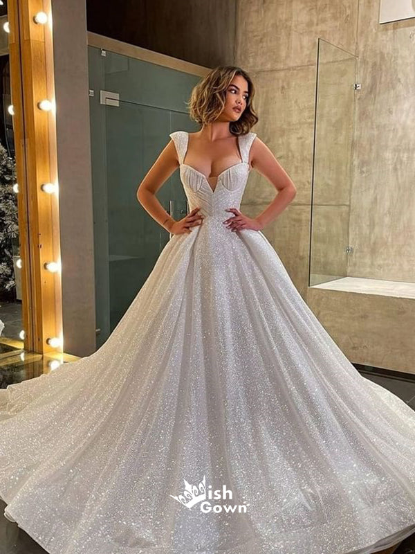Sparkle Simple Court Style Low-cut Sleeveless A-line Evening Gowns Pro Wish Gown Sparkle Simple Court Style Low-cut Sleeveless A-line Evening Gowns Pro Wish Gown