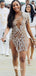 Sexy See-through Rhinestones Beads  Irregular Hem Short Party Gowns Prom Dresses, WGP220