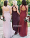 Elegant Halter Grecian  Long Bridesmaid Dresses YPS122