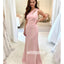 Pretty Pink One-shoulder Mermaid Long Bridesmaid Dresses, YPS139