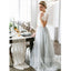 2 Pieces Charming Lace Top Tulle Short Sleeves Long Wedding Bridesmaid Dresses, WG467